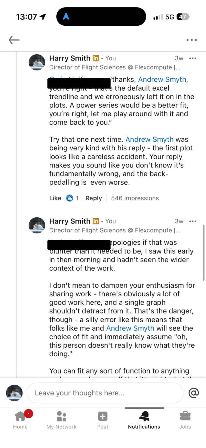 Initial blunt reply, with referenced name redacted